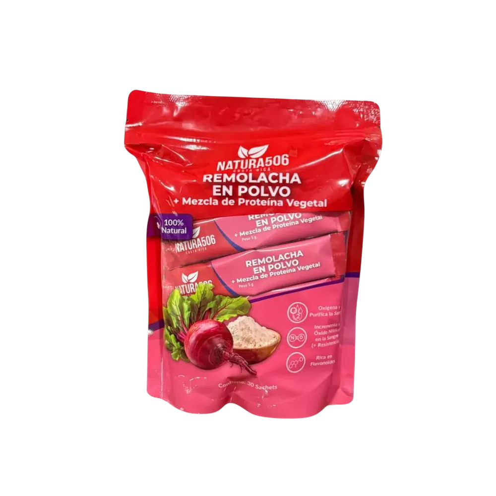 Remolacha con proteina en polvo